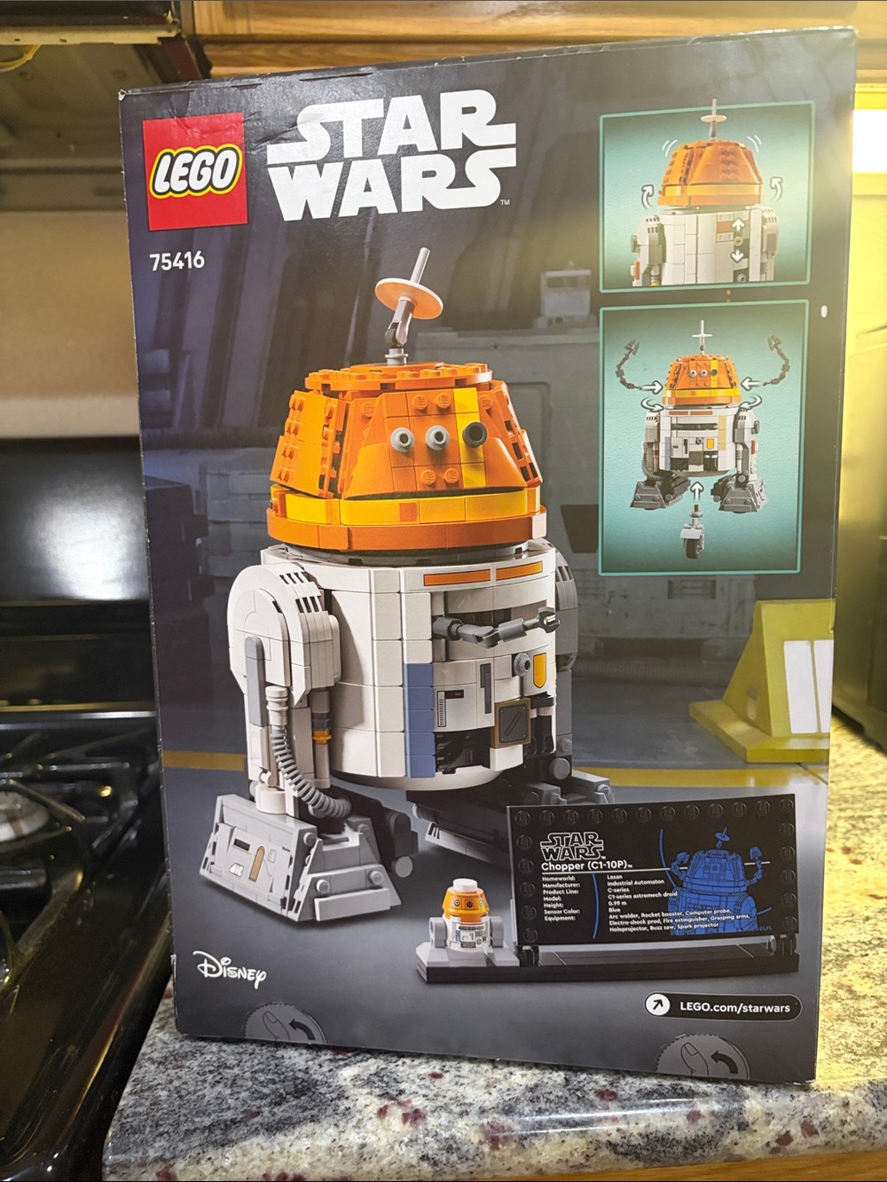 LEGO Orange & White Star Wars Chopper Droid Model